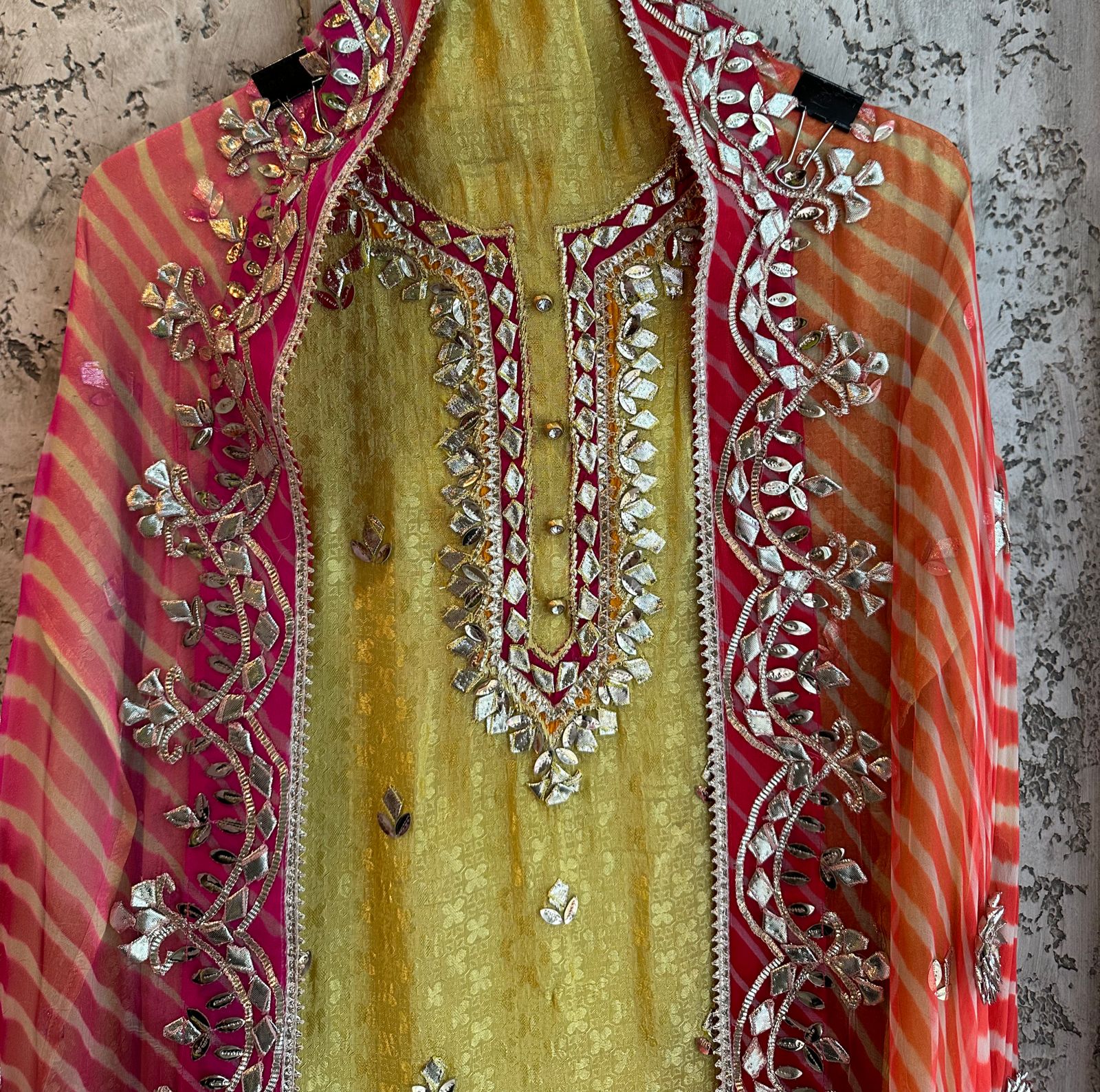 Pure Silk jacquard Unstitched full size shirt